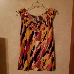 Multi colored sleeveless tank